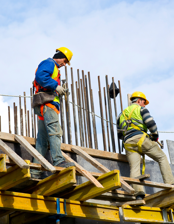 Site workers at the construction site.